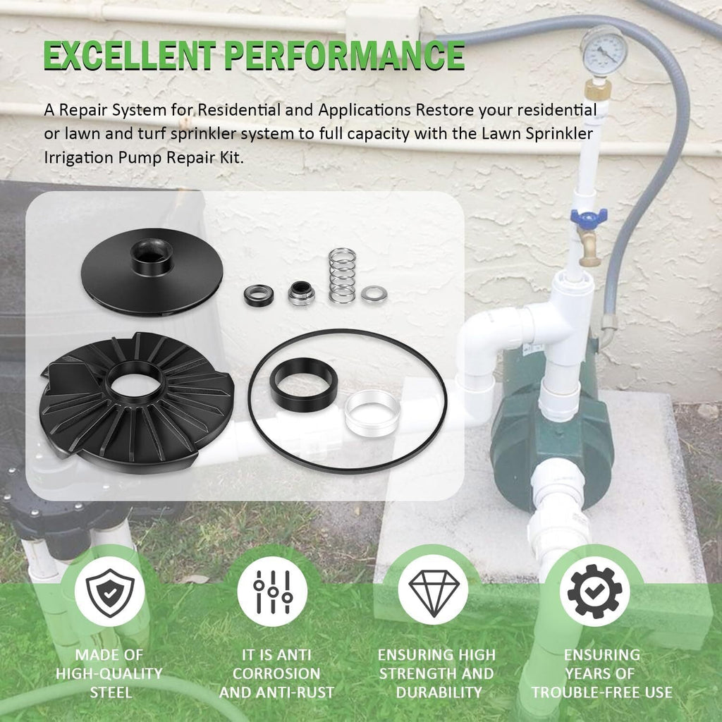 023705 Lawn Sprinkler Irrigation Pump Repair Kit 2 HP for Zoeller 1333-006
