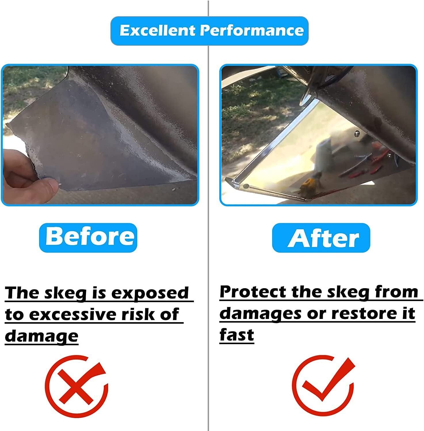 For Volvo Penta Sterndrive SX Drive Single Prop 1995-2006 Skeg Guard Protector
