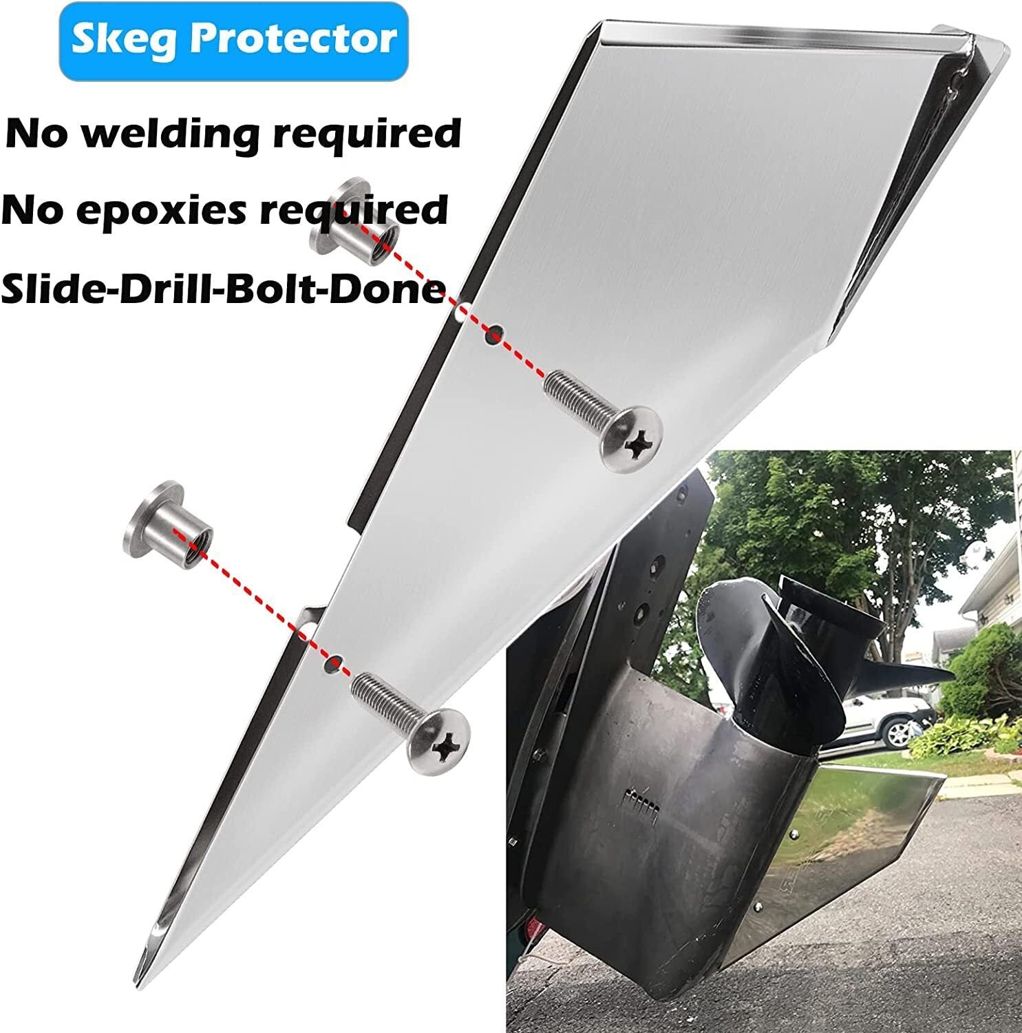 For Volvo Penta Sterndrive SX Drive Single Prop 1995-2006 Skeg Guard Protector