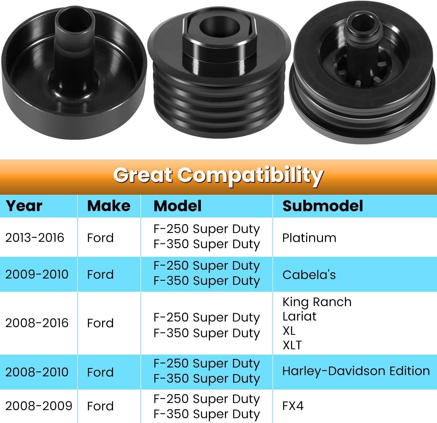 Silicone Body Mount Kit for Ford F-250 F-350 2008-2016 2WD 4WD Crew Cab Bushings