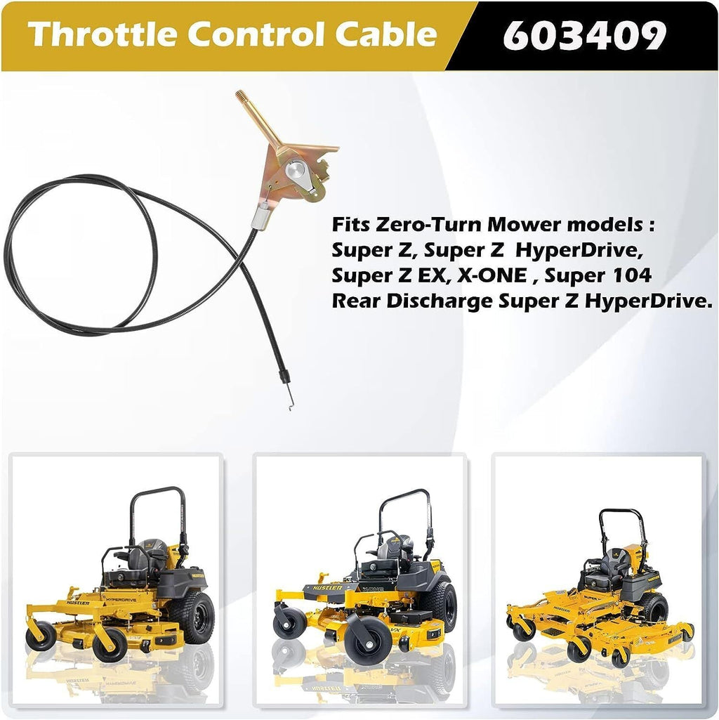Throttle Control Cable fits Hustler 603409 Super Z Mower HD RD EX X-ONE 104 60"