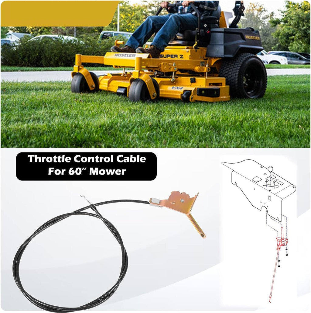 Throttle Control Cable fits Hustler 603409 Super Z Mower HD RD EX X-ONE 104 60"