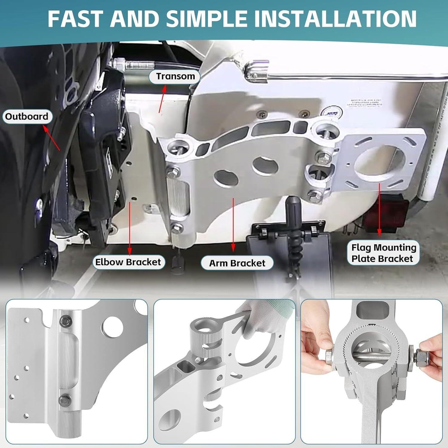 for Minn Kota Talon Universal Modular Adapter Bracket Sandwich Starboard 1810303