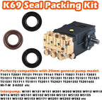 Fits General Pump Kit 69 PACKING KIT 20mm, Repair Kit for GP K69 Interpump