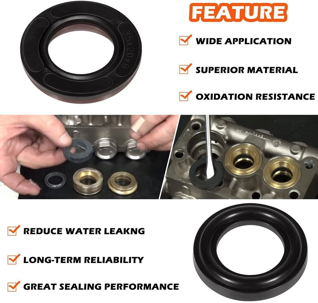 Fits General Pump Kit 69 PACKING KIT 20mm, Repair Kit for GP K69 Interpump
