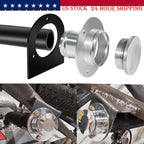 2" Fuel Filler Neck With Gas Cap Billet Aluminum & Weld-On Steel Mount Bracket