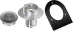 2" Fuel Filler Neck With Gas Cap Billet Aluminum & Weld-On Steel Mount Bracket