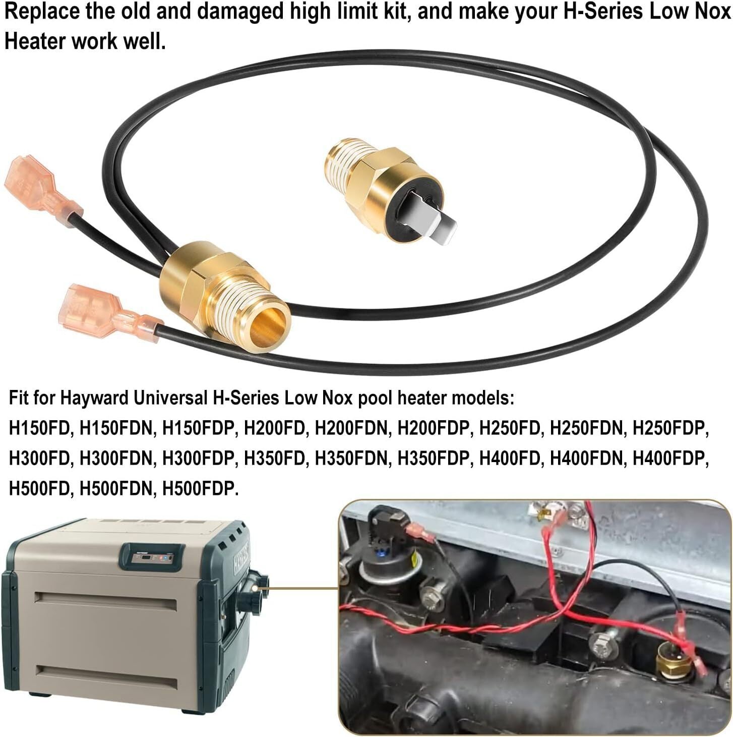 FDXLHLI1930 135 °F (57°C) High Limit Fd Heater Replace Kit For Hayward H-Series