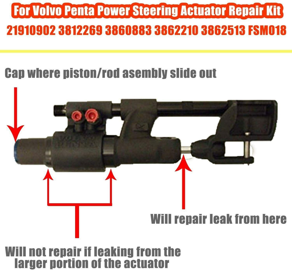 For Volvo Penta Power Steering Actuator Repair Seal Kit 3860883 3812269 21910902