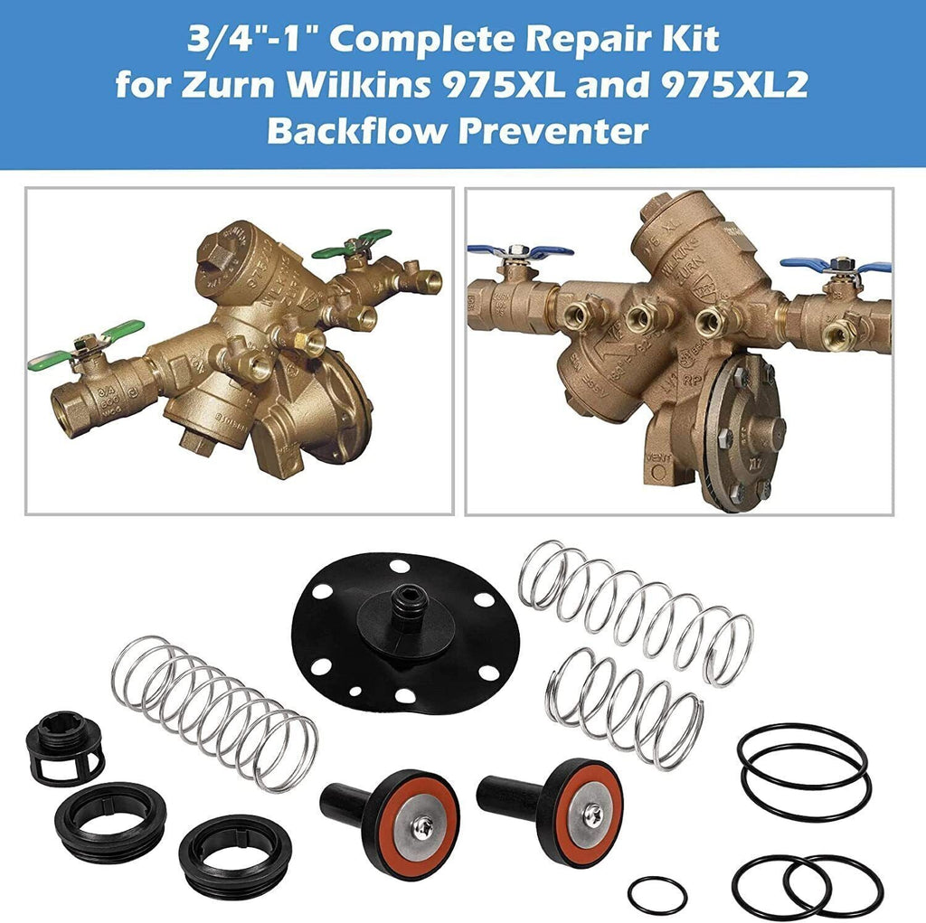 3/4"-1" Complete Repair Kit For Wilkins Backflow Preventer Zurn 975XL & 975XL2