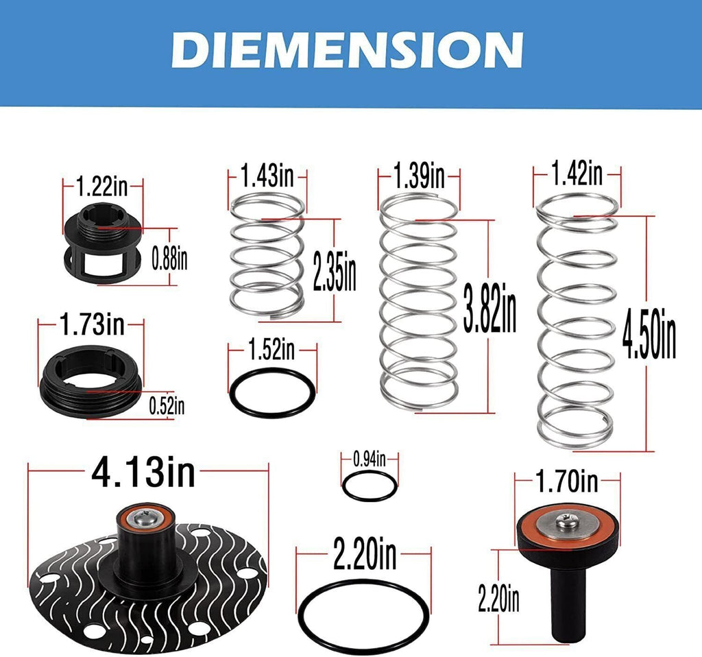 3/4"-1" Complete Repair Kit For Wilkins Backflow Preventer Zurn 975XL & 975XL2