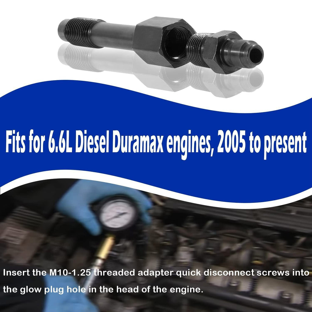 Diesel Compression Test Adapter for 6.6L Duramax LNG-TU-15-38
