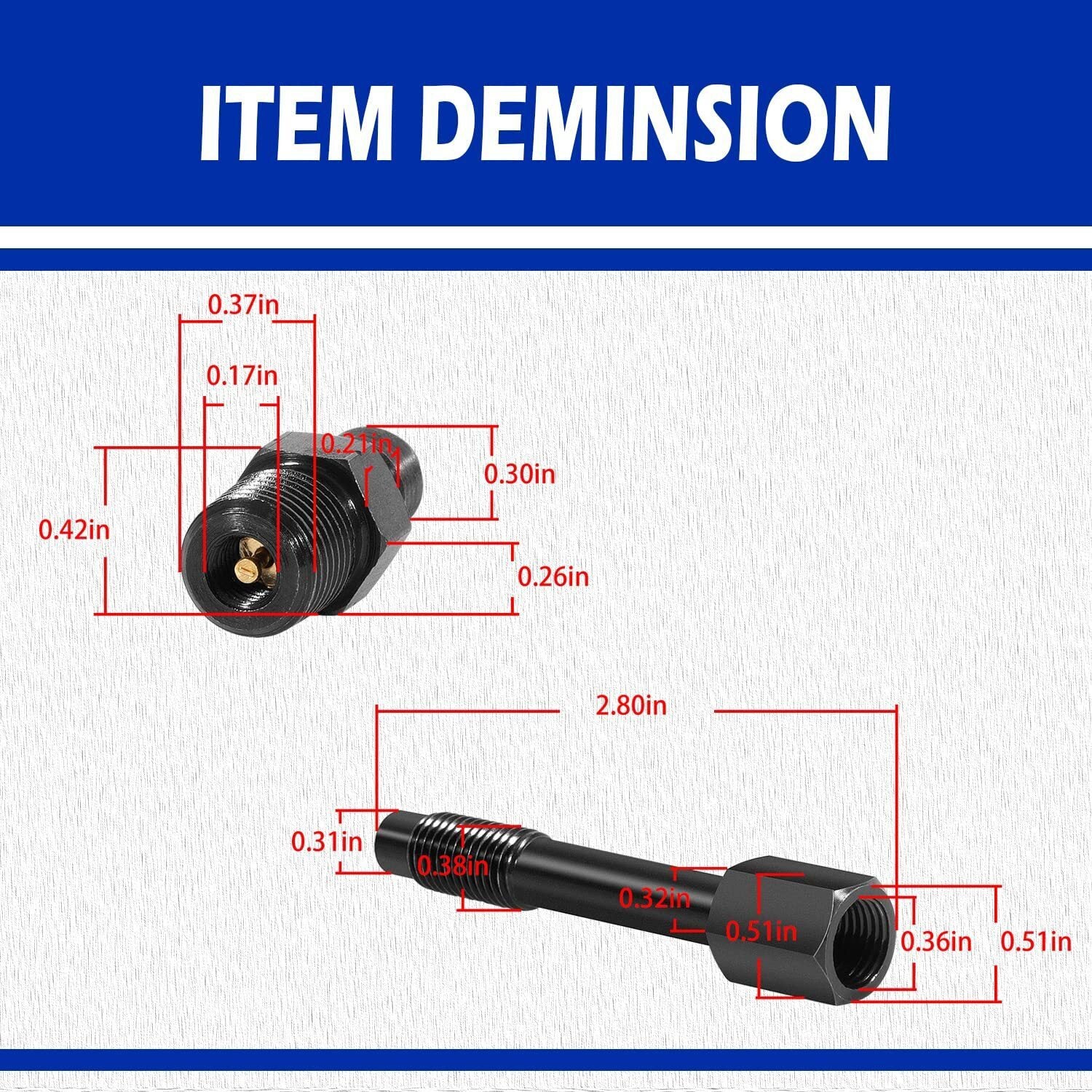 Diesel Compression Test Adapter for 6.6L Duramax LNG-TU-15-38