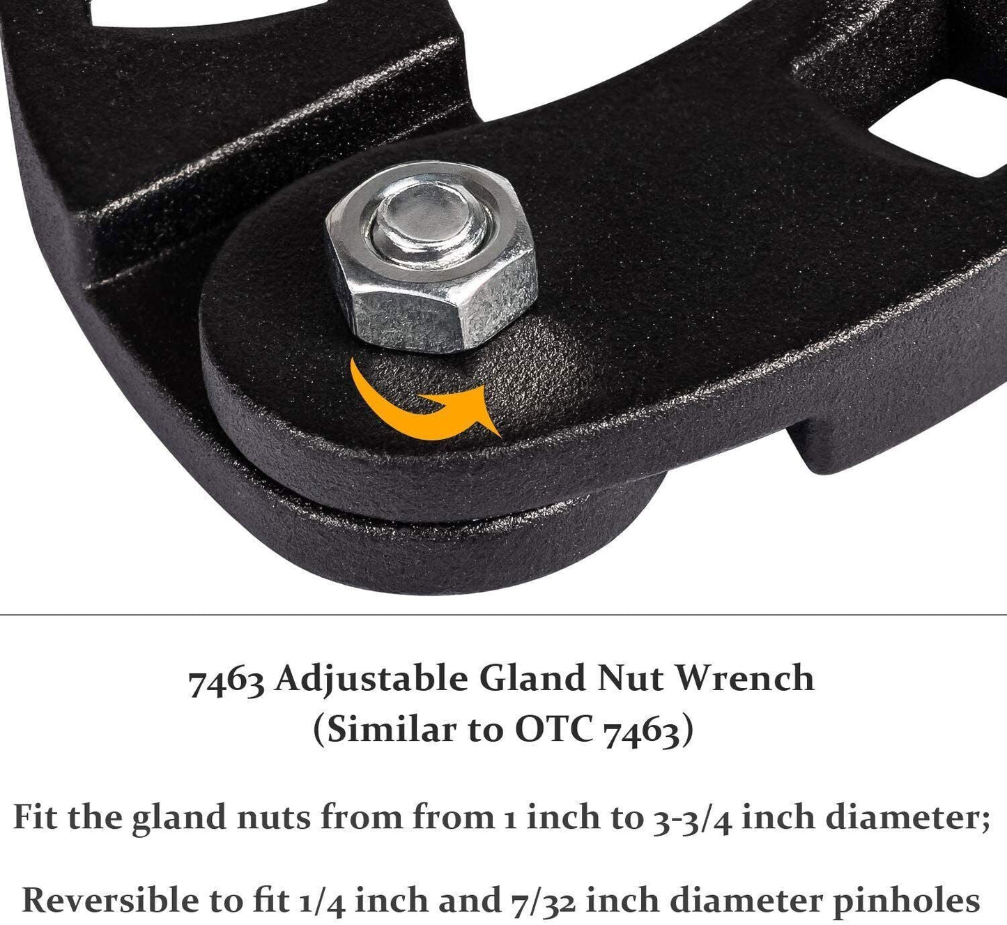 Adjustable Gland Nut Wrench Spanner Tool 7463 For Hydraulic Cylinders 1/2" Drive
