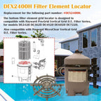 for Hayward DEX2400H Filter Element Locator ProGrid DE Filter MicroClear SS DE