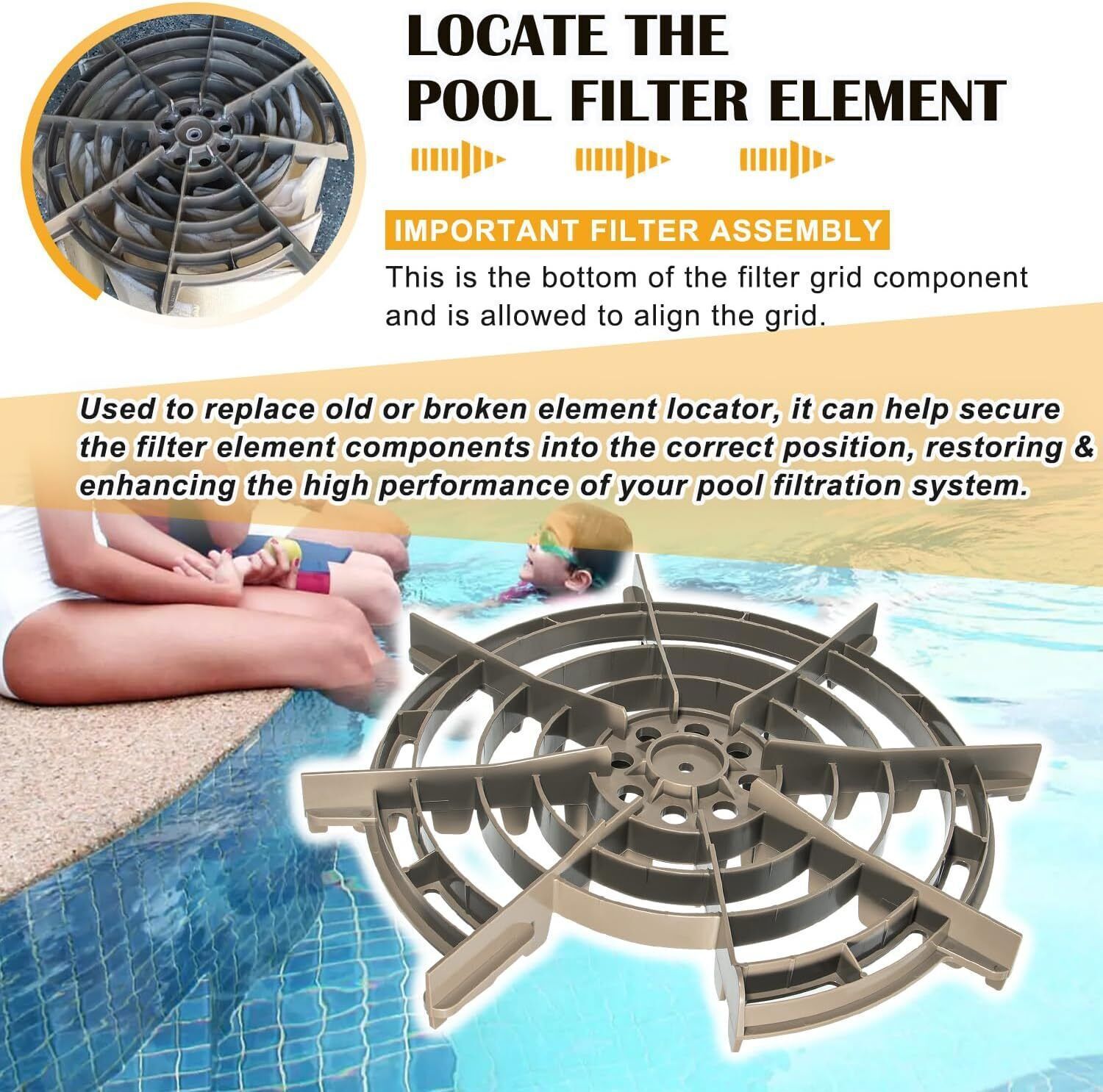 for Hayward DEX2400H Filter Element Locator ProGrid DE Filter MicroClear SS DE