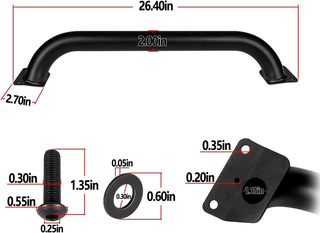 Front Grille Winch Brush Guard 82215351 For Jeep Wrangler Gladiator JL JT 18-23