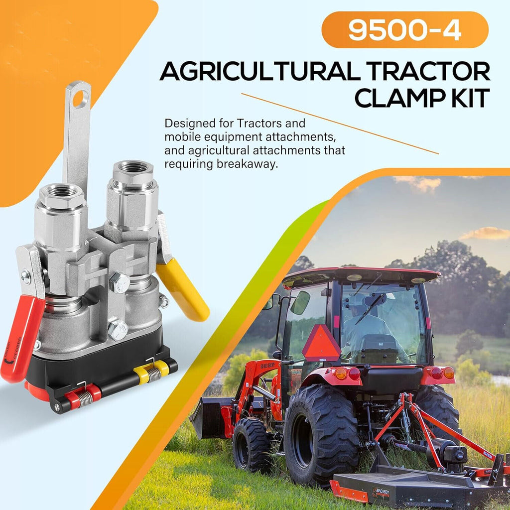 9500-4 Agricultural Tractor Clamp Kit For Pioneer Hydraulic Break-Away Coupler
