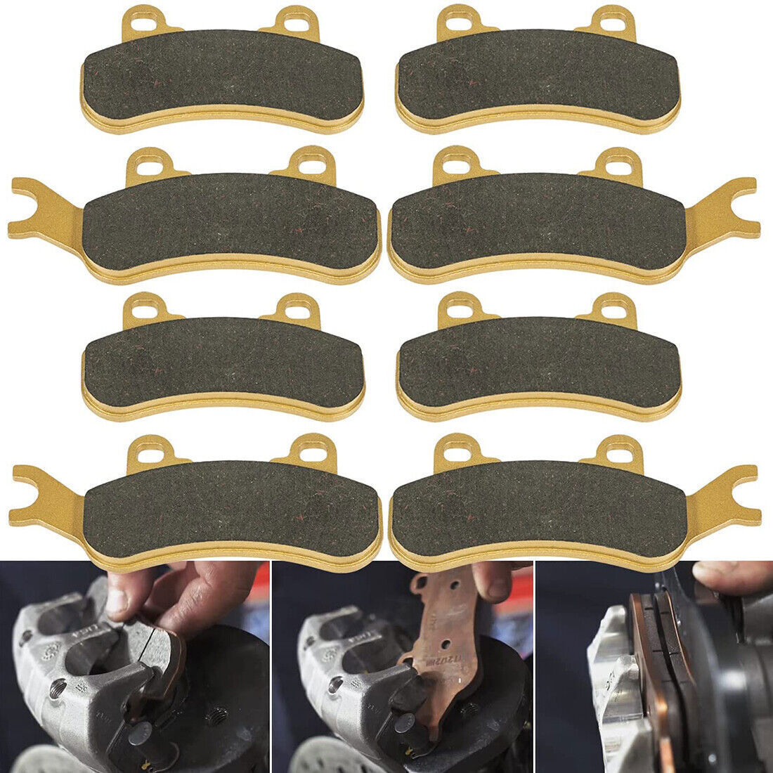 Front Rear Ceramic Brake Pads Set For 2017-2022 Can-Am Maverick X3 R Max 4x4 DPS