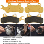 Front Rear Ceramic Brake Pads Set For 2017-2022 Can-Am Maverick X3 R Max 4x4 DPS