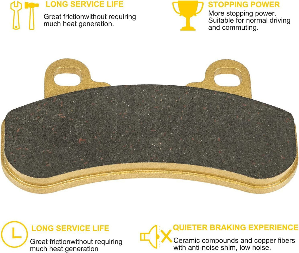 Front Rear Ceramic Brake Pads Set For 2017-2022 Can-Am Maverick X3 R Max 4x4 DPS