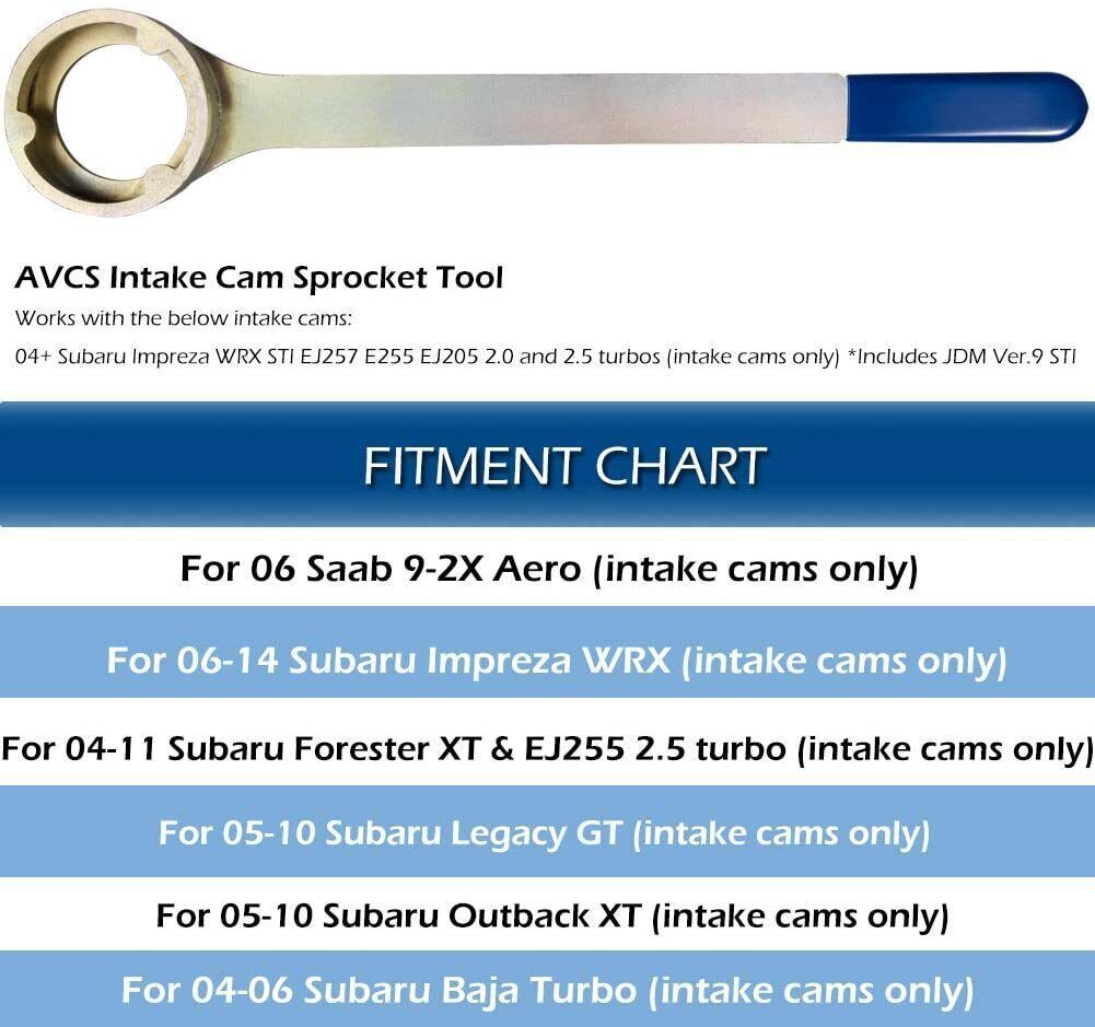 STD Cam Sprocket Install & Remover Wrench Tool + Camlock for Subaru AVCS JDM