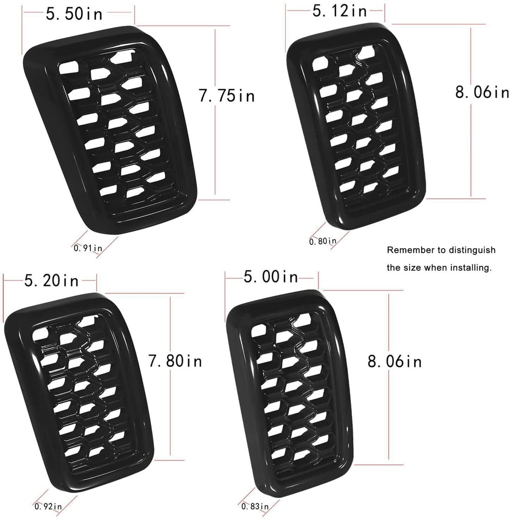 7pcs Honeycomb Mesh Front Grill Inserts Kits For 2017-2021 Jeep Grand Cherokee