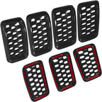 7pcs Honeycomb Mesh Front Grill Inserts Kits For 2017-2021 Jeep Grand Cherokee