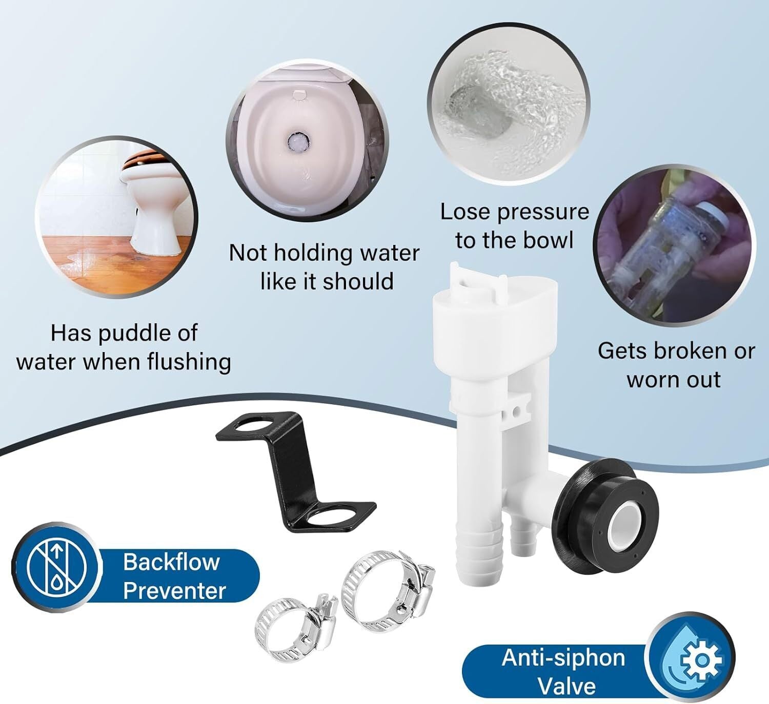 Replace for Dometic 385230335 Toilet Vacuum Breaker Kit With Diverter Valve