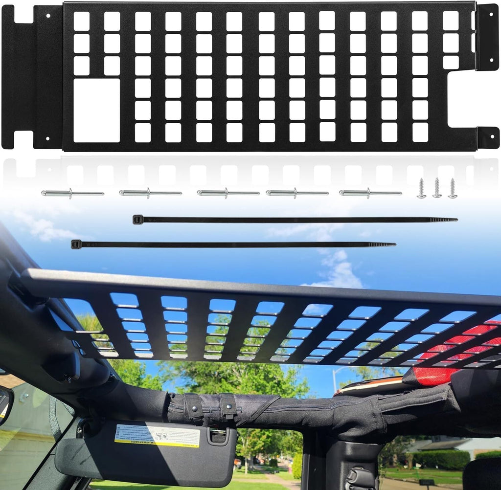 Top Roof Rack Cargo Hard Top Molle Panel for Jeep Wrangler JK 2007-2018(4-Door)