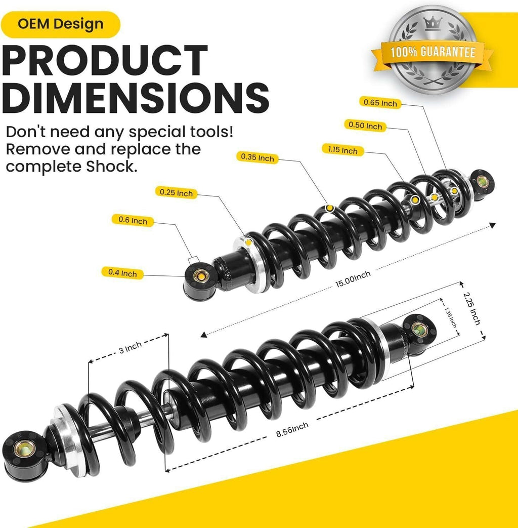 2Pcs Front shock absorbers for John Deere 4X2, 6X4, TH, TS. TX Gators AM130448