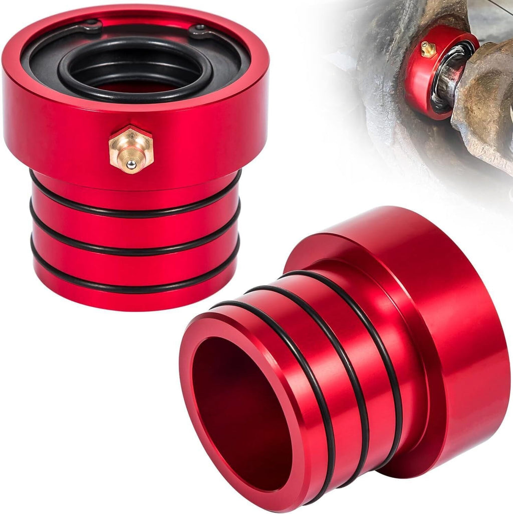 2Pcs Red Front Axle Tube Seal Kit MG21103 for Jeep Wrangler YJ JK TJ XJ ZJ MJ