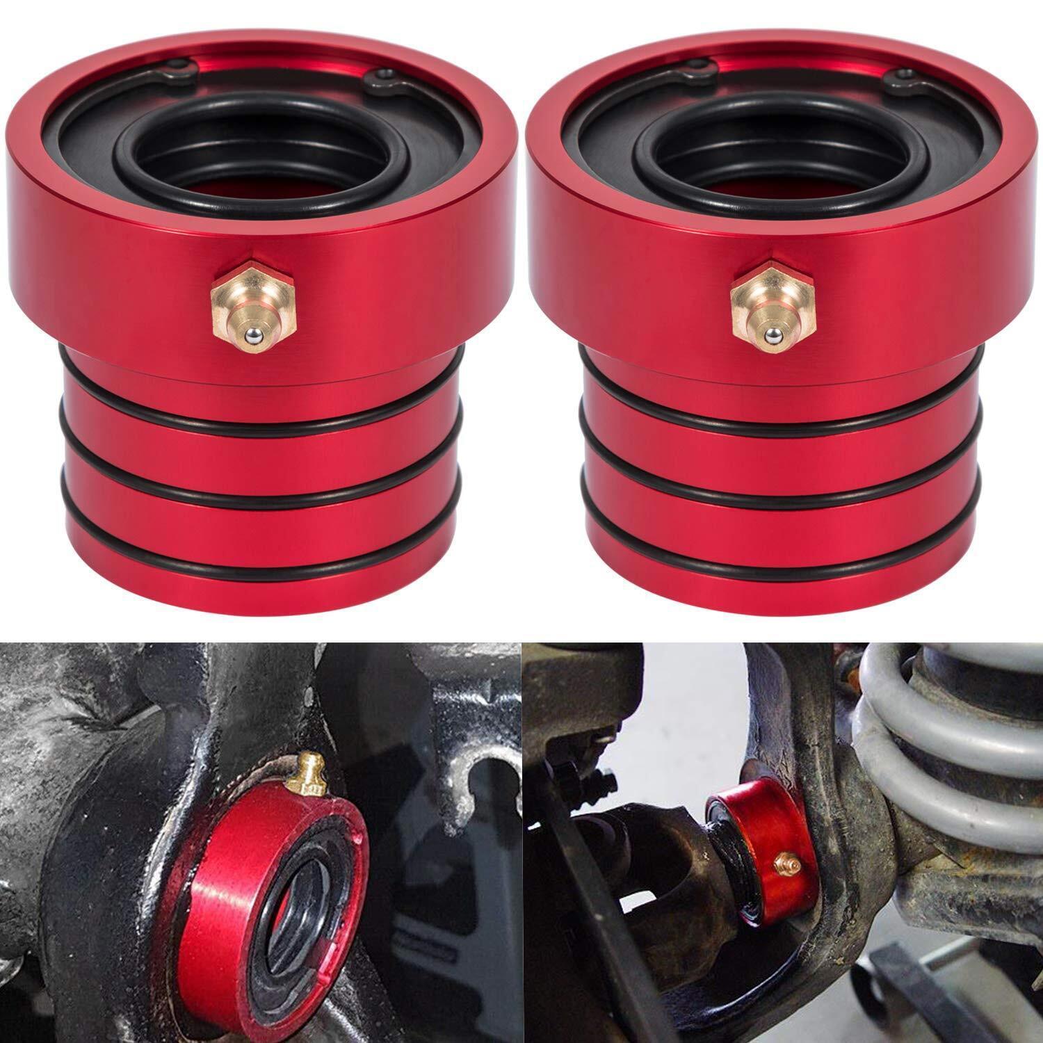 2Pcs Red Front Axle Tube Seal Kit MG21103 for Jeep Wrangler YJ JK TJ XJ ZJ MJ