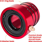 2Pcs Red Front Axle Tube Seal Kit MG21103 for Jeep Wrangler YJ JK TJ XJ ZJ MJ