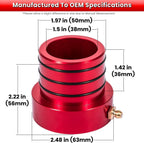 2Pcs Red Front Axle Tube Seal Kit MG21103 for Jeep Wrangler YJ JK TJ XJ ZJ MJ