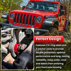 2Pcs Red Front Axle Tube Seal Kit MG21103 for Jeep Wrangler YJ JK TJ XJ ZJ MJ