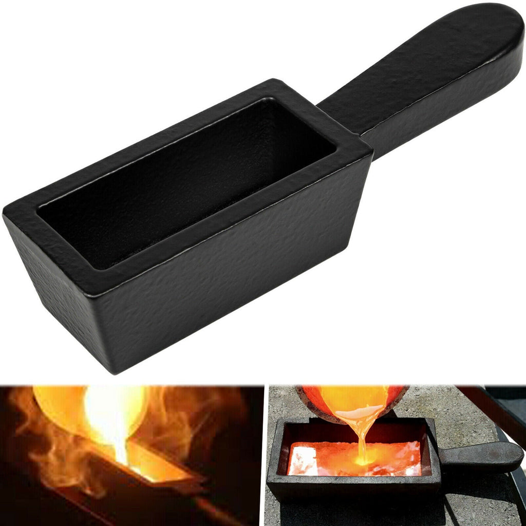 25 oz Loaf Cast Iron Ingot Mold for Melting Casting Gold Silver Copper Metals