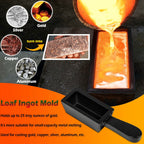 25 oz Loaf Cast Iron Ingot Mold for Melting Casting Gold Silver Copper Metals