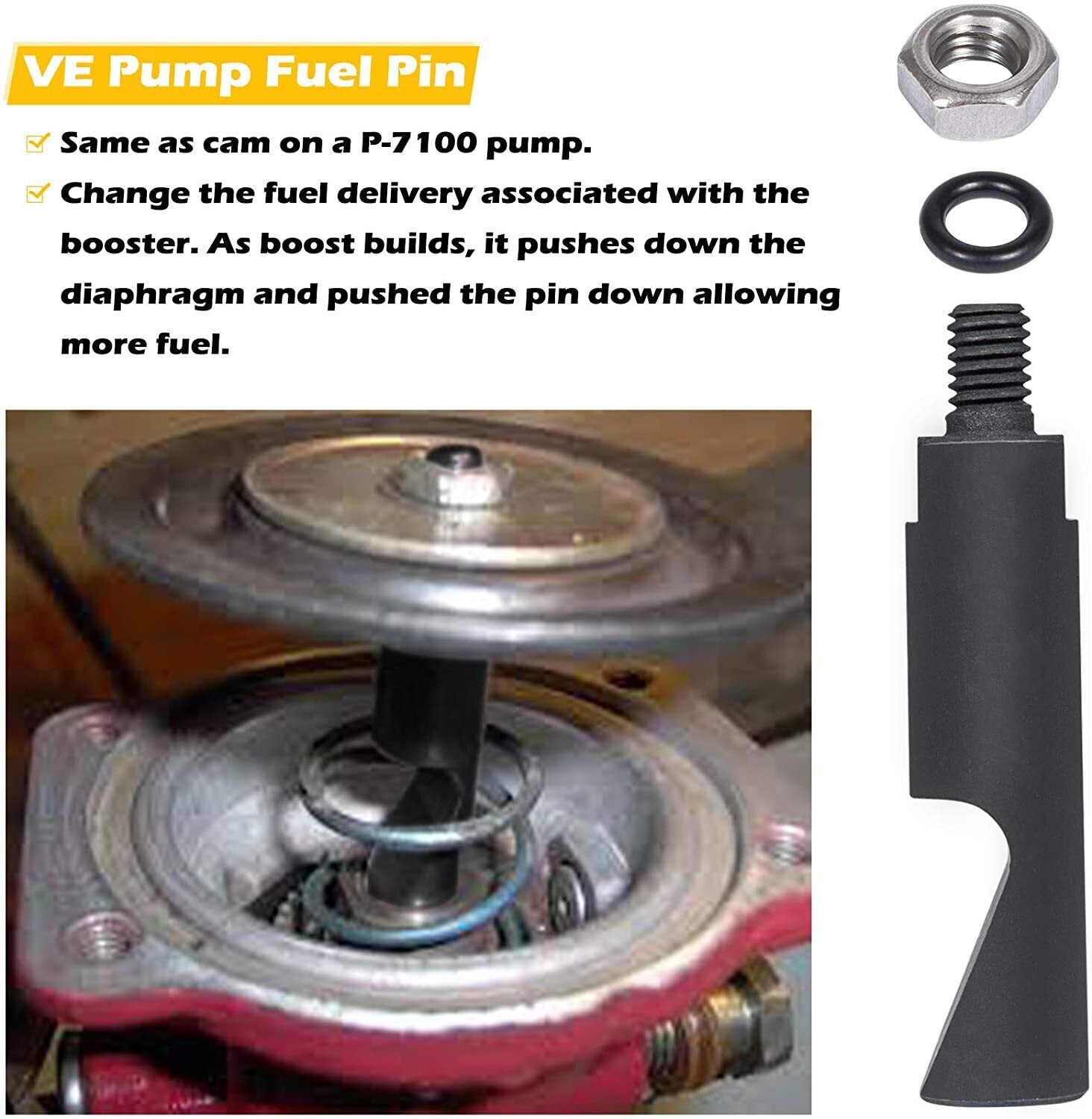 Pump Fuel Pin & 3200 RPM Governor Spring Kit for 1988-1993 Dodge Cummins 5.9L VE
