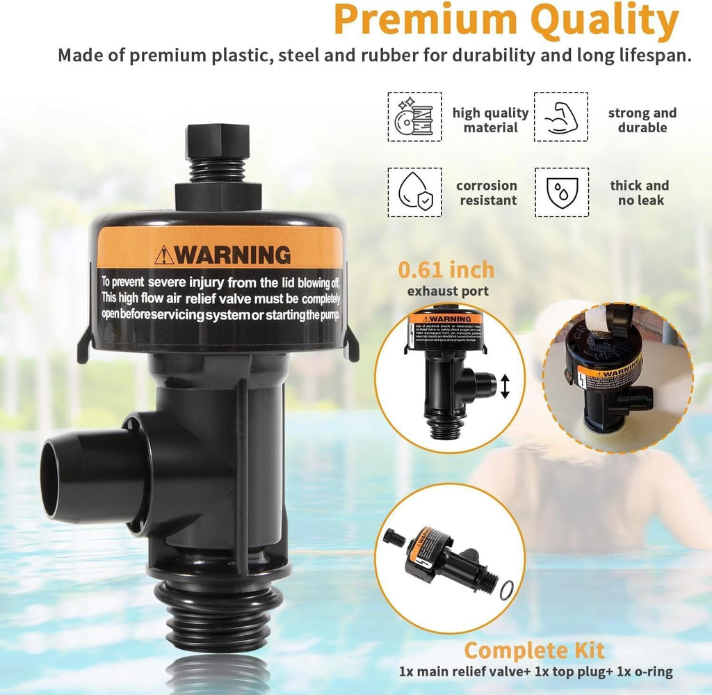 Pentair 98209800 Pool Filter Air Relief Valve with Pressure Gauge