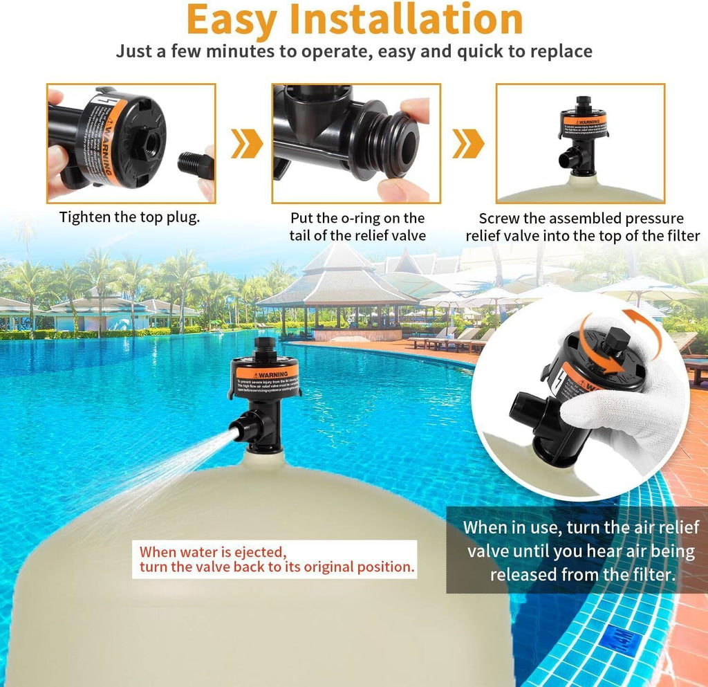 Pentair 98209800 Pool Filter Air Relief Valve with Pressure Gauge