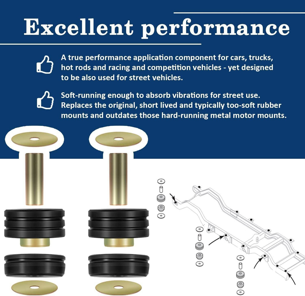 9.4102G Body Mounting Bushing Kit Universal Mount w/ Mounts & Washers & Bushings