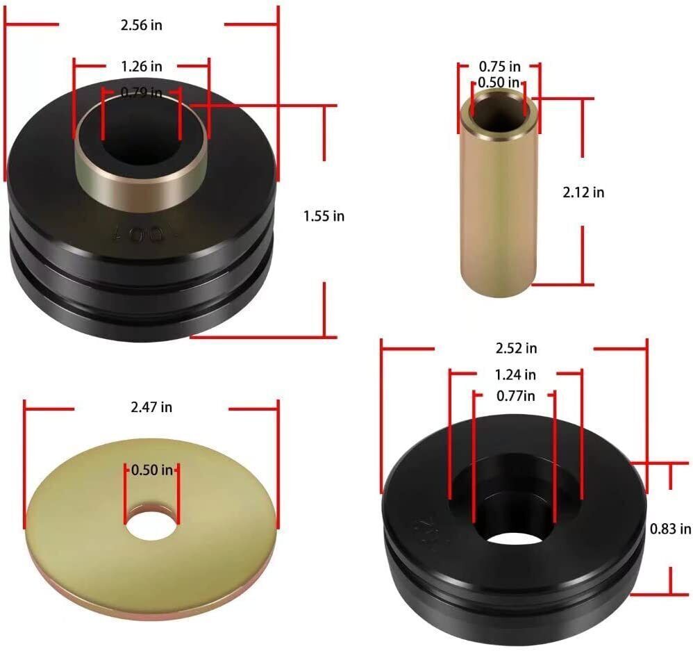9.4102G Body Mounting Bushing Kit Universal Mount w/ Mounts & Washers & Bushings