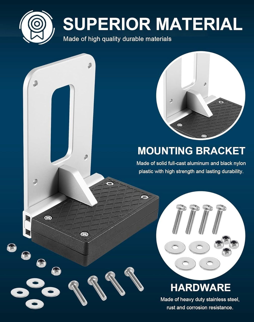 Universal Transom Trolling Motor Mount for Kayaks / Kayak Motor Mount Bracket