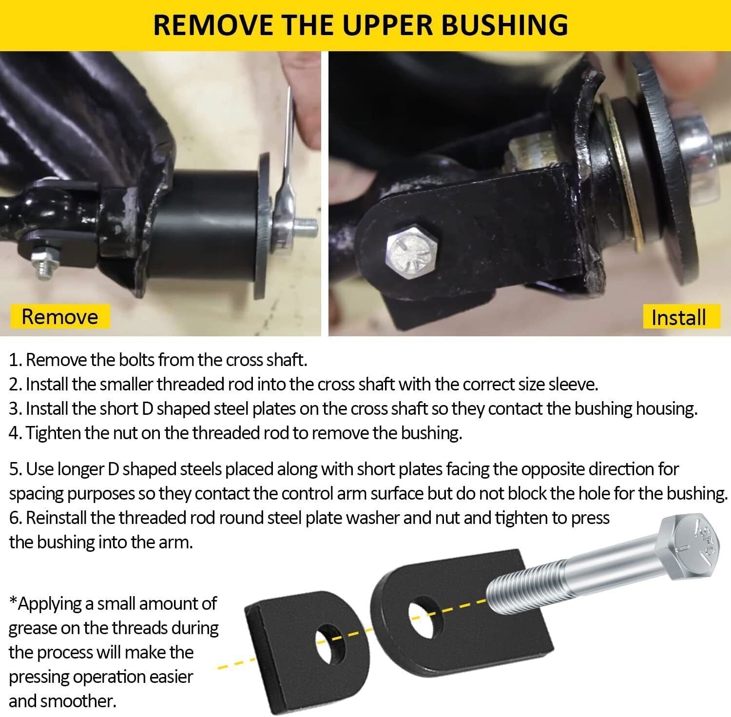 Control Arm Bushing Removal Installation Tool for RideTech 85000009 GM 1964-1988