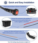 010-12445-00 Power Data Cable for Garmin echoMAP Chirp/Plus/UHD GPSMAP Panoptix