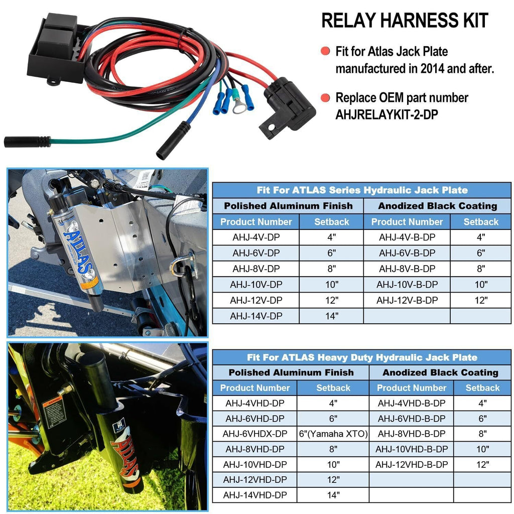 Replacement Relay Harness for Atlas Hydraulic Plate, Replace AHJRELAYKIT-2-DP