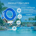 99958907-DIY 18M/60FT Blue 2-Wire Cable with Swivel for Dolphin Active 20, S200
