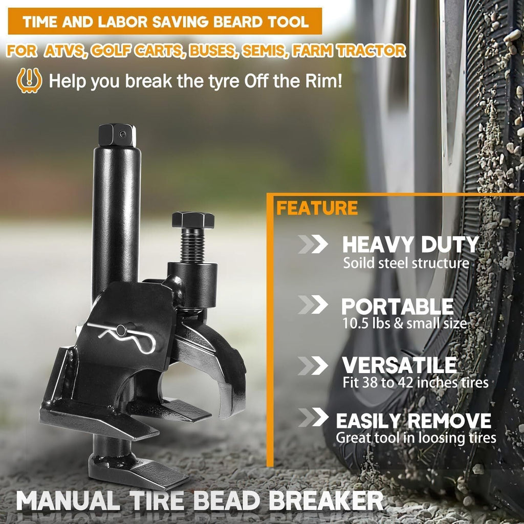 Manual Tire Bead Breaker Tool for 38"-42" Motorcycle Car Bus Truck ATVs/UTVs