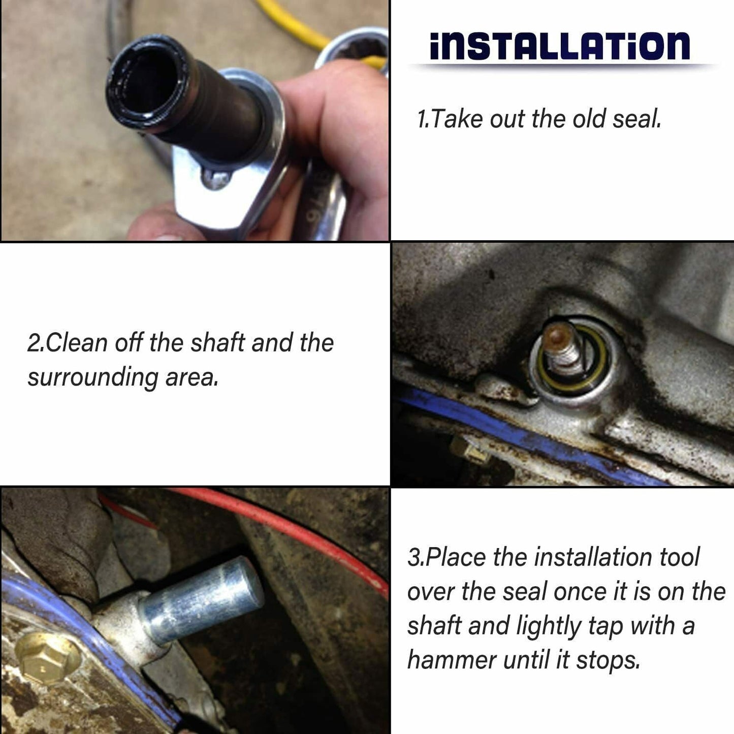 Transmission Shifter Seal Remover Installer Tool w Seal For GM Chevy 4L60E 4L80E